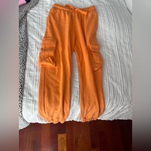 Orange Zara sweatpants